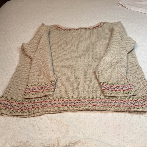 Christopher and Banks hand embroidered sweater - Picture 3 of 7